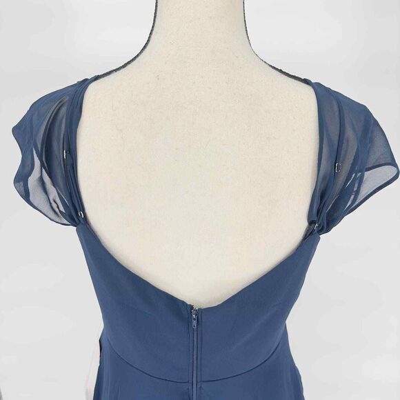 Birdy Grey women's Convertible Dress‎ Devin Chiffon Navy Size Medium - Picture 13 of 16